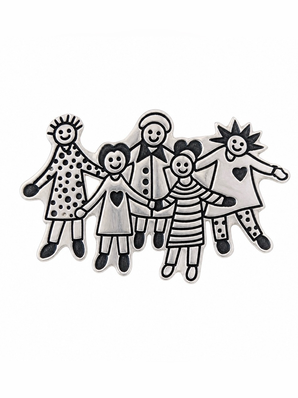 EFS Taxco Sterling Silver 925 Brooch Vintage Pin Family or Children